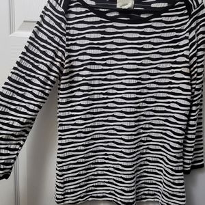 Nuture Brand Woman's Blouse Large Black & White